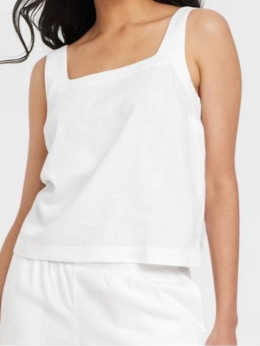 a new day White Square Neck Tank Top